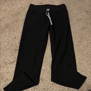 Figs Black with Gray Drawstring scrub pants